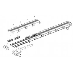 PUENTE DE LUCES 120CM AMBAR "LAMBDA" ALTA POTENCIA ENCAPSULADO CE R65