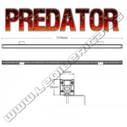 Barra direccional Predator 1176mm alta potencia CE R65 IP67 con mando