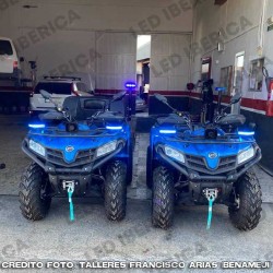 Kit de luces y sirena con megafonía para motocicleta emergencias Revo112